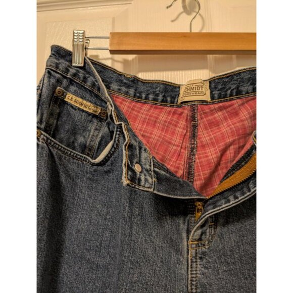 C.E. Schmidt Workwear Flannel Lined Jeans 12 32 - Picture 2 of 9